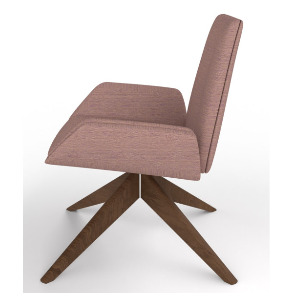 Follow Lounge Chair With Wooden Pyramid Base